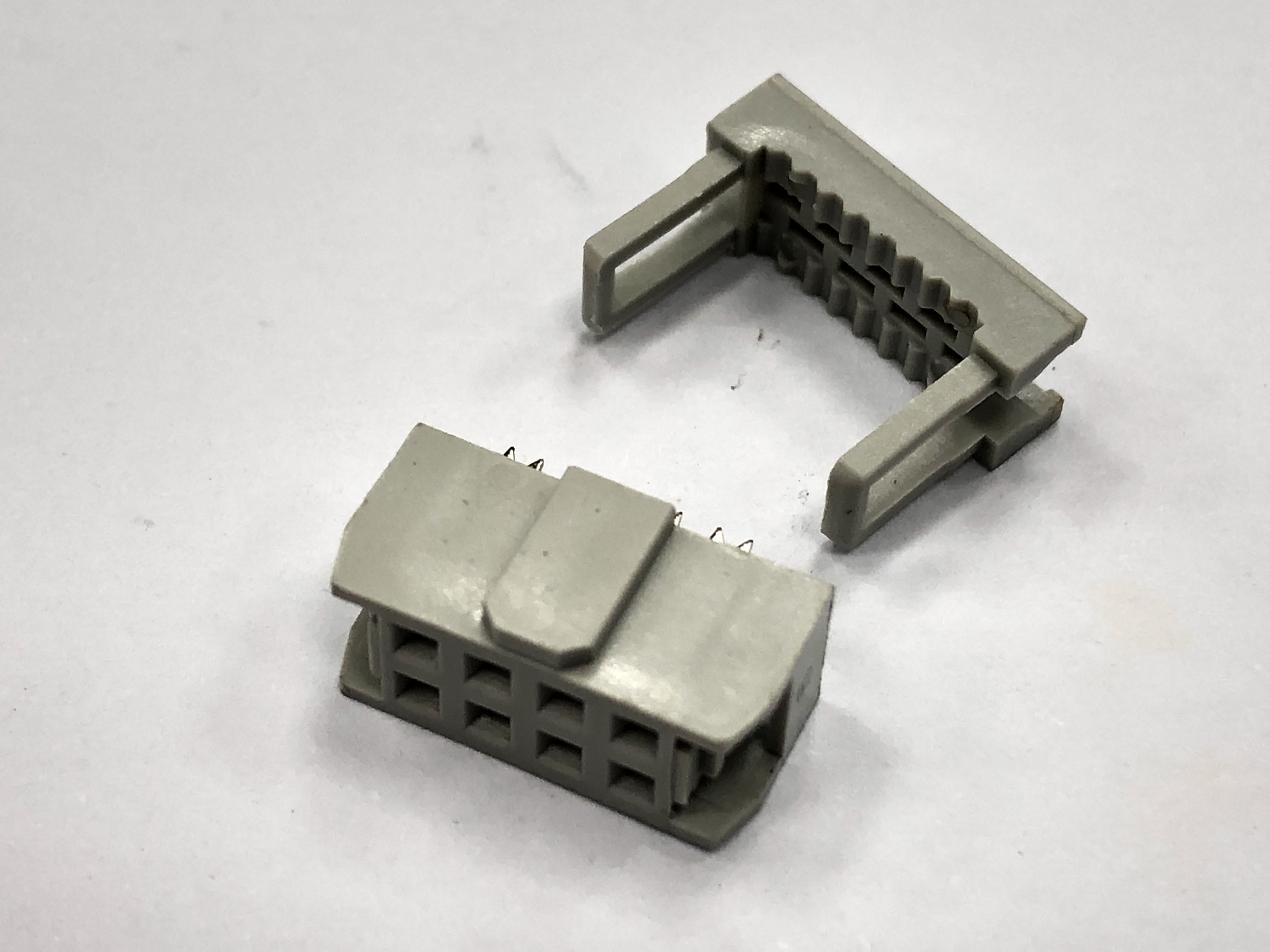 IDC 8PIN PH:2.54mm 两件式 灰色